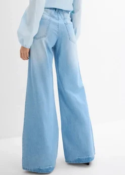 Wide-Leg-Jeans, High Waist, Full Length Bequembund