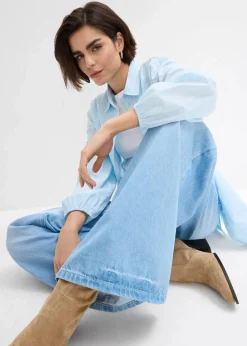 Wide-Leg-Jeans, High Waist, Full Length Bequembund