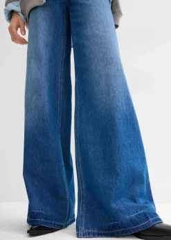 Wide-Leg-Jeans, High Waist, Full Length Bequembund