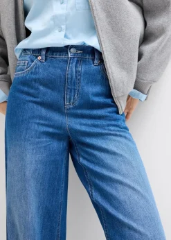 Wide-Leg-Jeans, High Waist, Full Length Bequembund