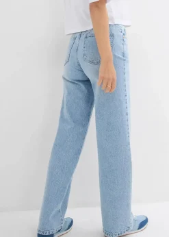 Wide-Leg-Jeans High Waist, Low Stretch