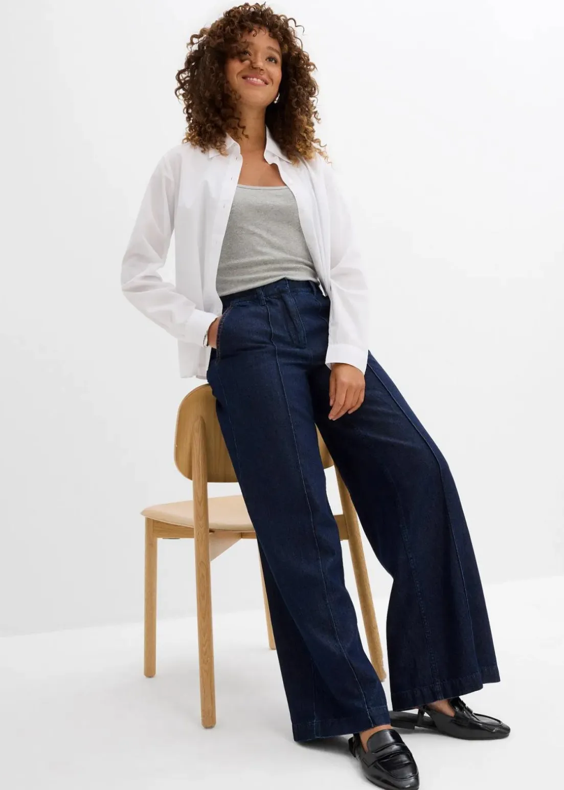 Wide-Leg-Jeans High Waist, Super Soft