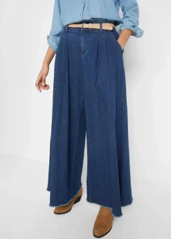 Wide-Leg-Jeans, Hosenrock