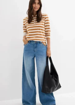 Wide-Leg-Jeans Mid Waist