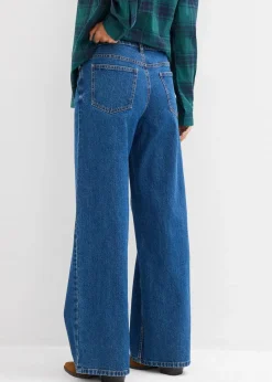 Wide-Leg-Jeans Mid Waist