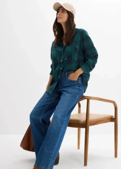 Wide-Leg-Jeans Mid Waist