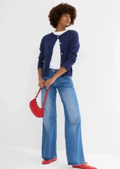 Wide-Leg-Jeans, Mid Waist