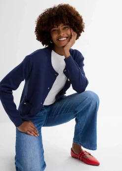 Wide-Leg-Jeans, Mid Waist