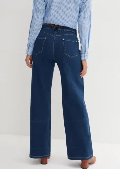 Wide-Leg-Jeans Mid Waist, Bequembund