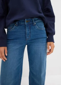 Wide-Leg-Jeans Mid Waist Bio- Baumwolle