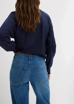 Wide-Leg-Jeans Mid Waist Bio- Baumwolle