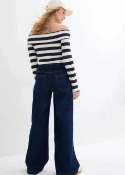 Wide-Leg-Jeans, Mid Waist, Full Length