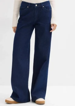 Wide-Leg-Jeans, Mid Waist, Low Stretch Full Length