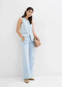 Wide-Leg-Jeans Mid Waist, Super Soft