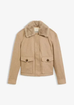 Winterjacke in Wolloptik