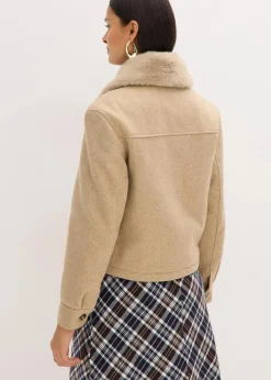 Winterjacke in Wolloptik