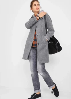 Winter-Kurzmantel in Wolloptik, 2in1 Optik