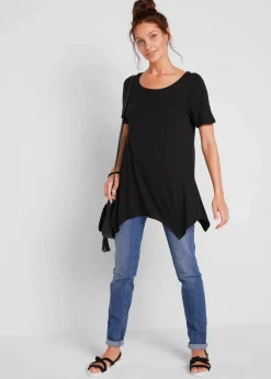 Zipfel Longshirt, kurzarm